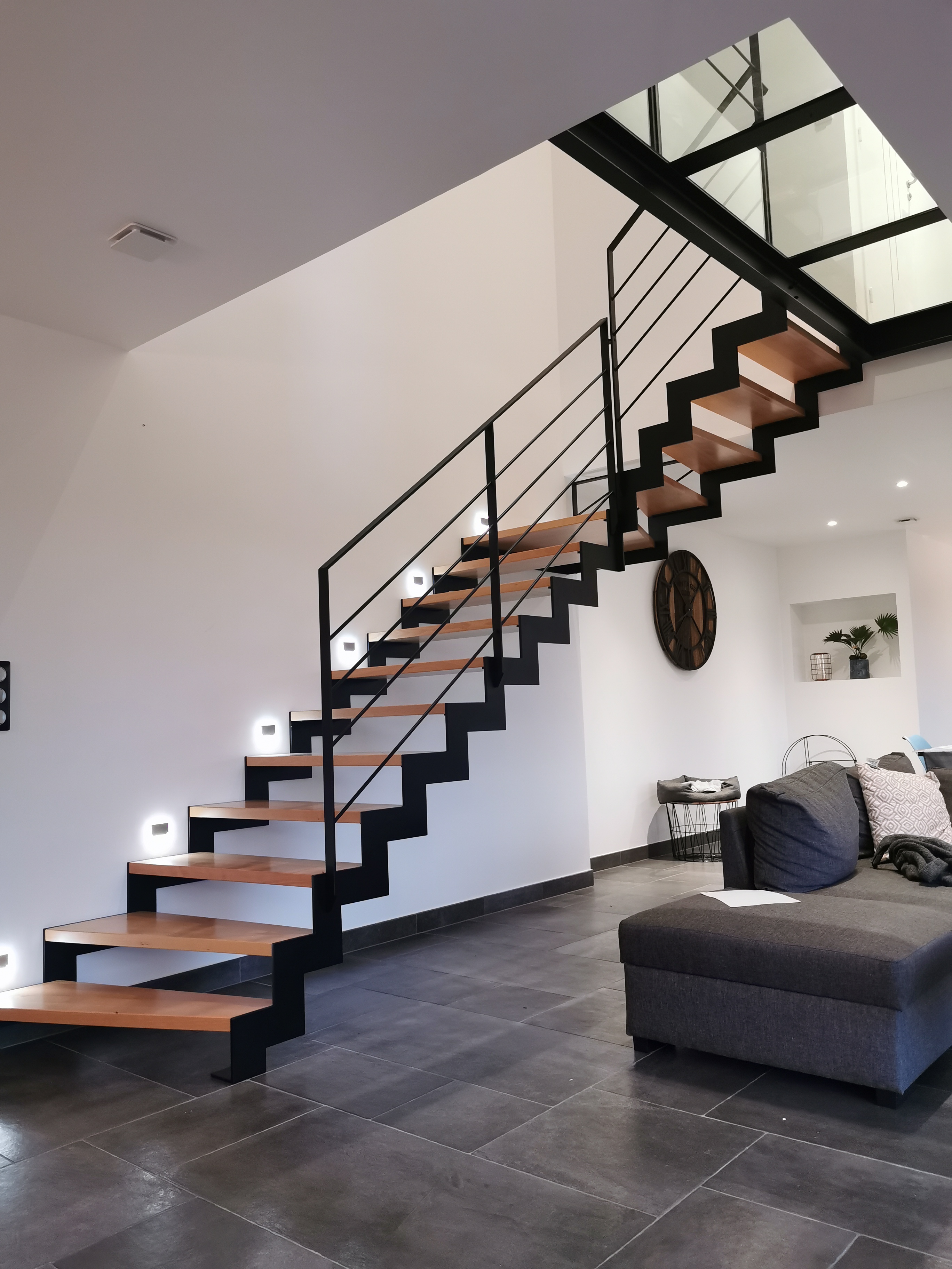 Escaliers intérieurs métal bois